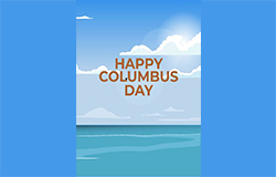 Vertical - Happy Columbus Day